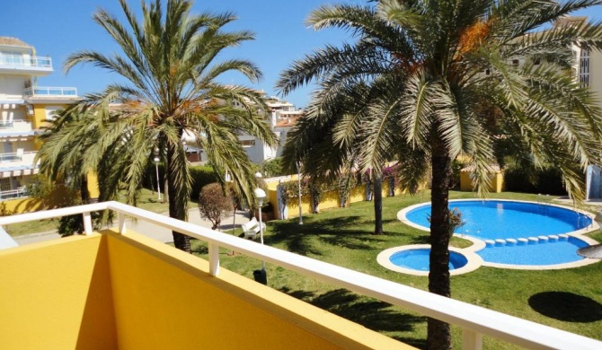 2 bedrooms appartement at Denia 500 m away from the beach with shared pool enclosed garden and wifi